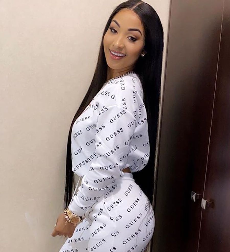 Shenseea Dons Guess Logo Pullover And Joggers Outfit