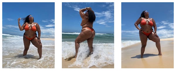 Grammy Award-winning Lizzo flaunts her curves on the beach in brazil copy
