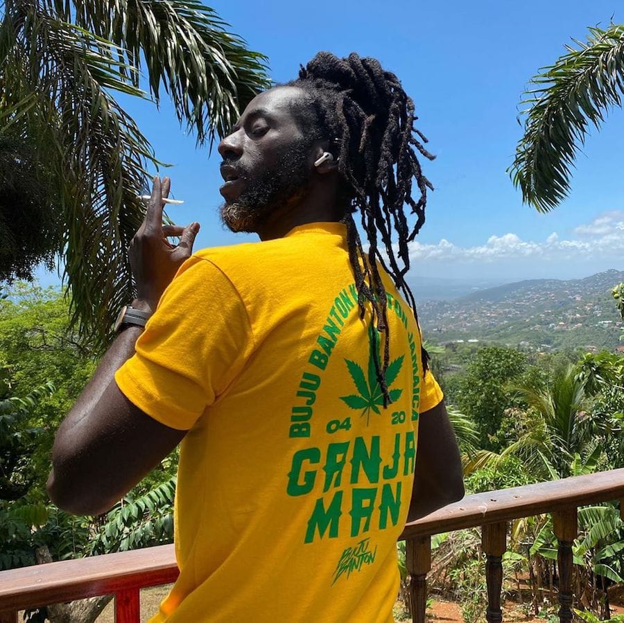 Buju Banton wears Limited Edition Ganja Man Tshirt