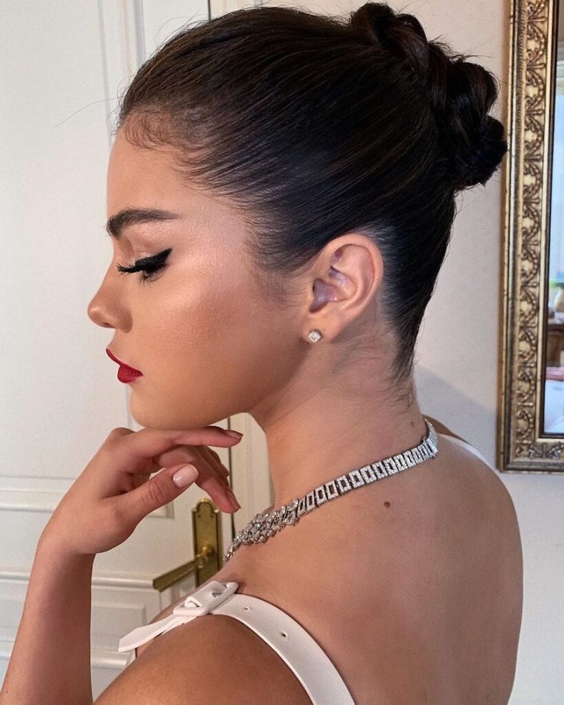 Selena Gomez Flaunts Updo Hairstyle for Cannes Film Festival