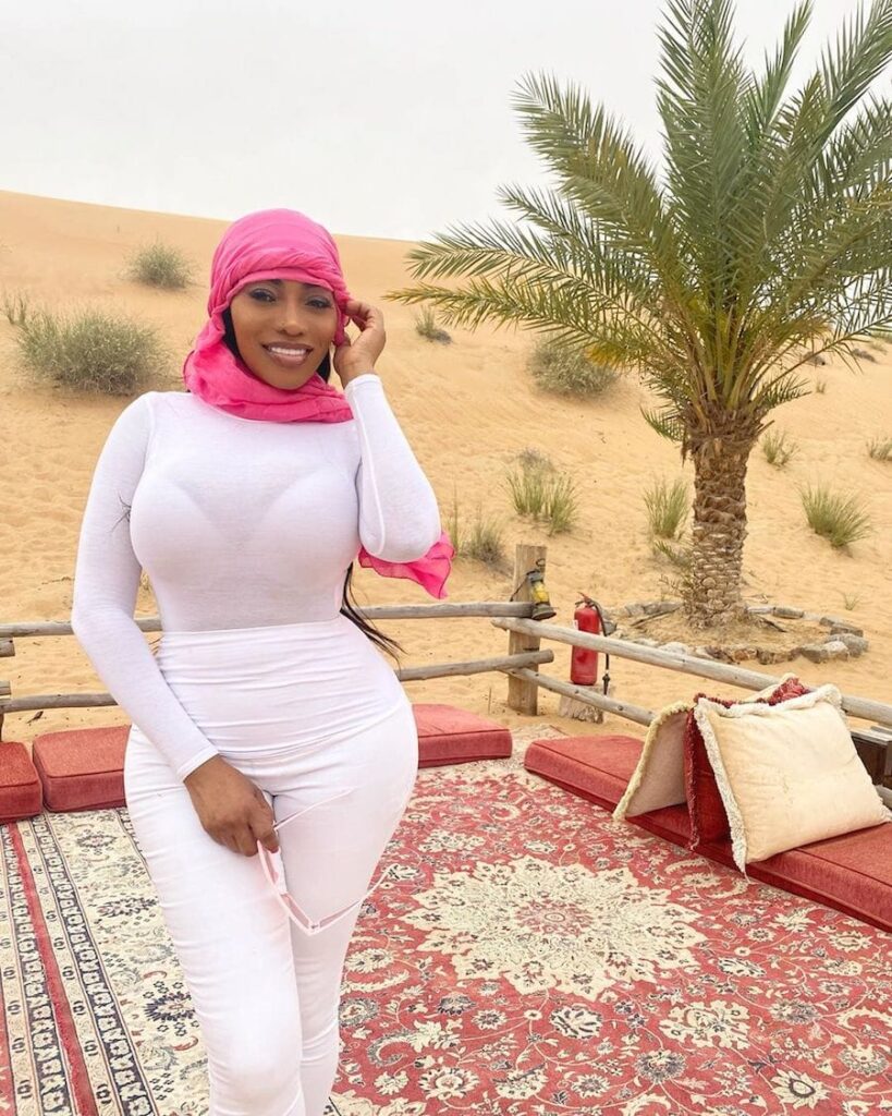 Vybz Kartel collaborator Lisa Mercedez in Desert Safari, Dubai