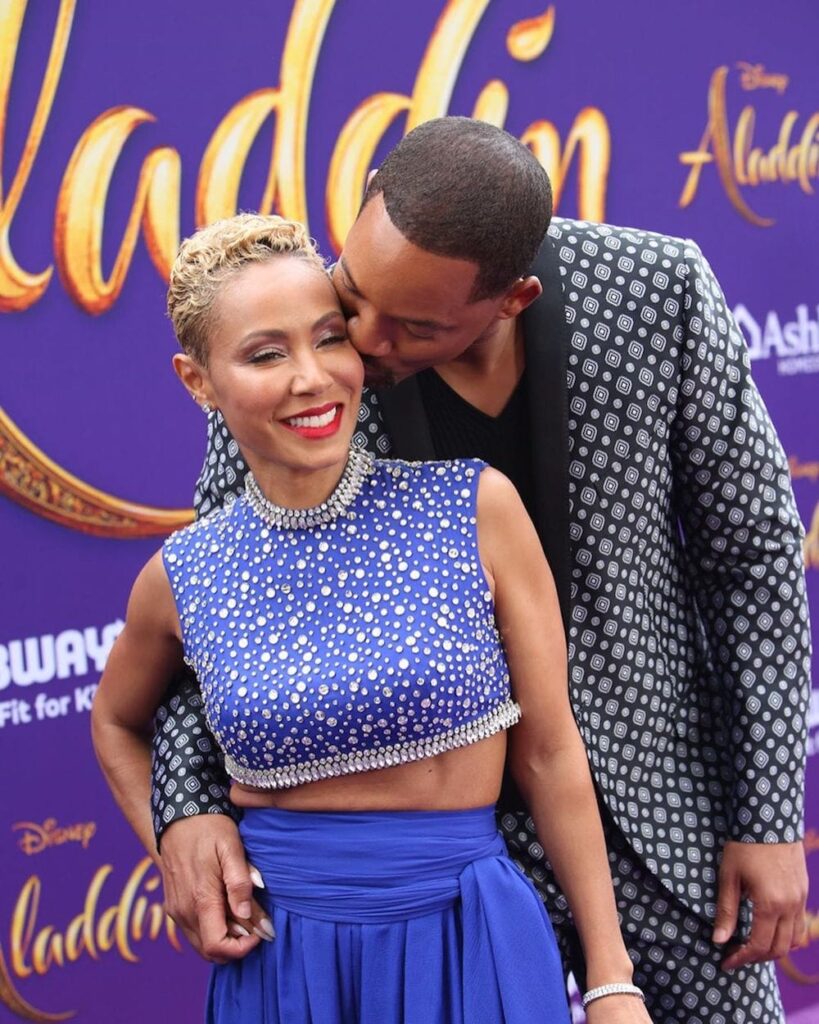 Will Smith And wife Jada Pinkett Smith At Aladdin Movie Premiere