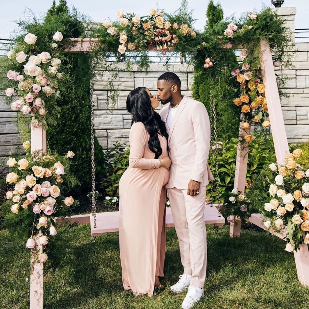 Fabolous And Wife Emily Locks Tongue In Thier Baby Shower Photoshoot