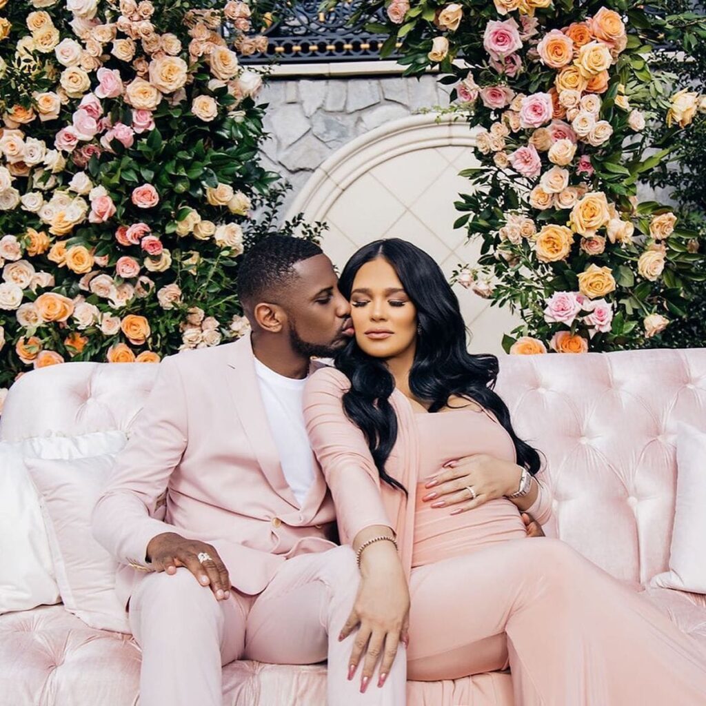 Fabolous Kisses Wife Emily Bustamante In Baby Shower Pictures