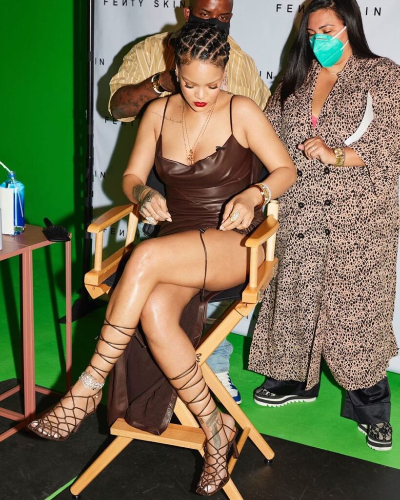 Rihanna Prepares For Fenty Skin Launch Party