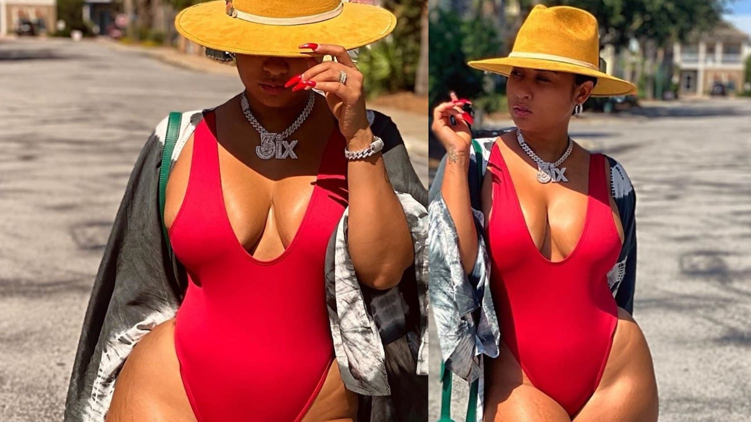 Tammy Rivera Shows Off Her Busty Body & Stretch Marks In Swimsuit.