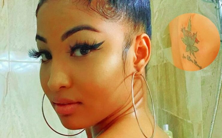 Shenseea Shows Off Her 'Weed Leaves' Tattoo