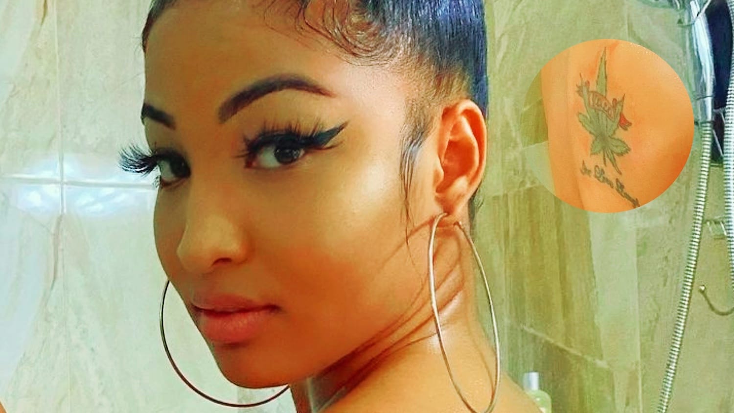 Shenseea Shows Off Her 'Weed Leaves' Tattoo