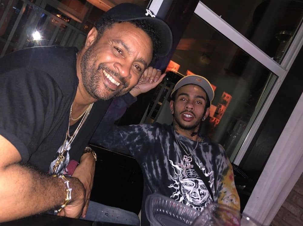 Shaggy with his son Robb Banks