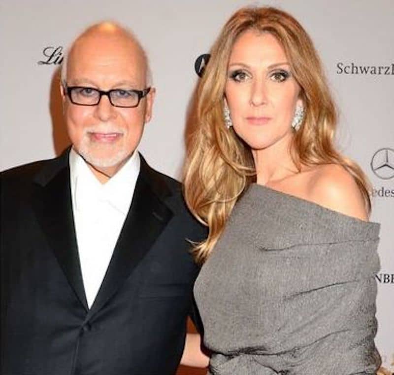 Celine Dion with late husband Rene Angelil in 2012