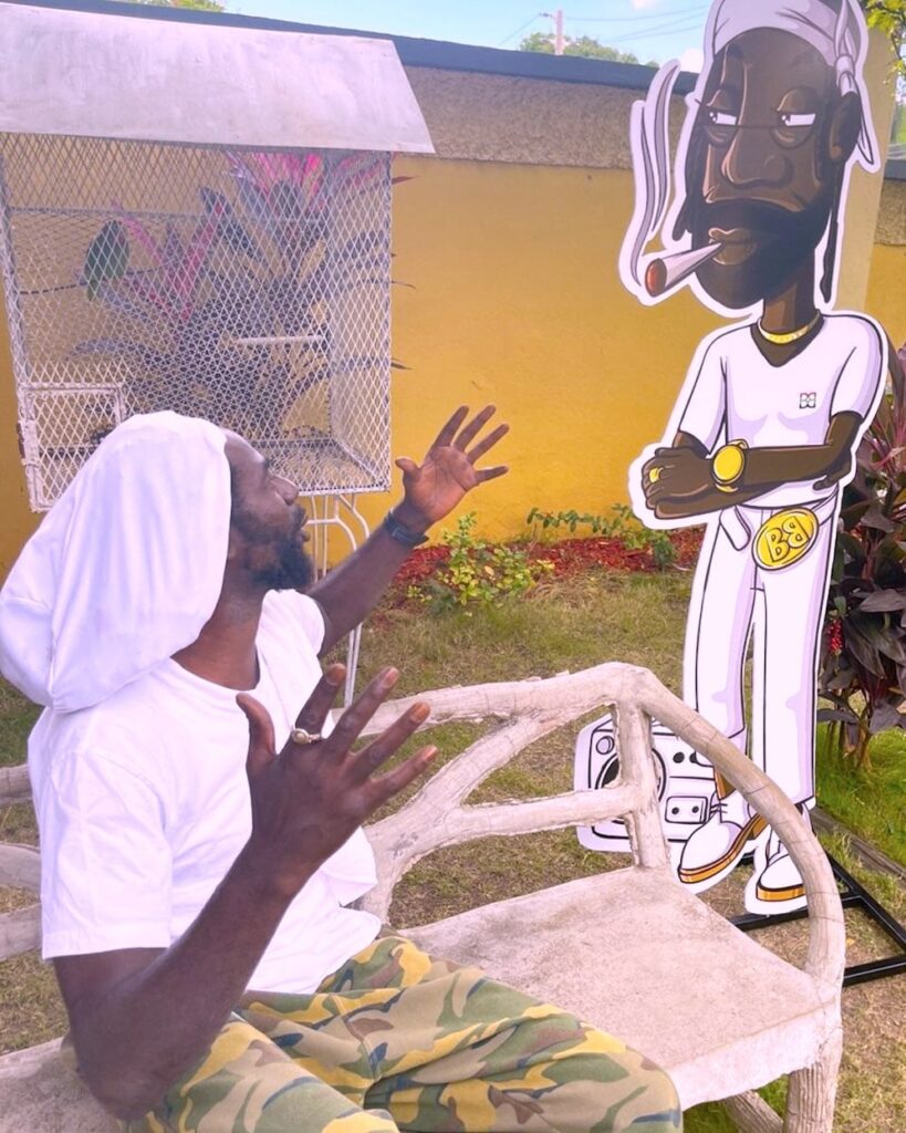Buju Banton Hangouts With His NFT Illustration