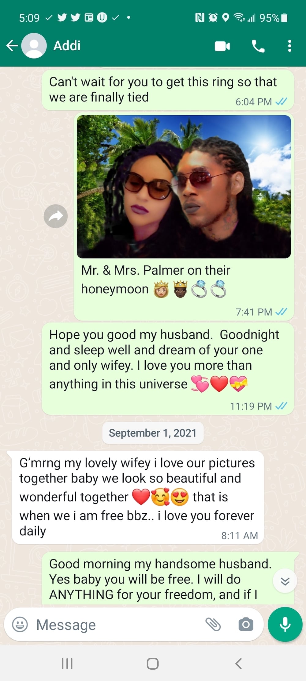 Vybz Kartel Alleged Secret Wife Jana Healy WhatsApp Conversation 1