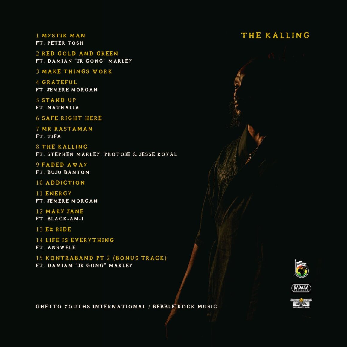 Kabaka Pyramid - The Kalling - Produced by Damian Jr Gong Marley - Album Back
